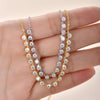 Bubble-Style Clear Stone Necklace with 3 mm Accents and 45 cm to 50 cm Chain - Image 5
