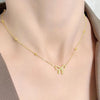 316L Stainless Steel Bowknot Pendant Necklace for Women Beads Choker Chain Necklace Party Jewelry Accessories - Image 3