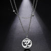 Double Female Symbol Pendant Choker Stainless Steel Double Layer Necklace for Women Jewelry Birthday Gift - Image 8