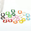 Colorful Enamel Stainless Steel Hoop Earrings for Women Geometric Round Circle Earrings Gold Color Jewelry - Image 19