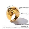 Stainless Steel Minimalism Smooth Ball Rings Gold Color Chunky Dome Ring For Women Men Statement Jewelry Party Gifts - Image 4