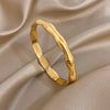 Retro Carved Hollow Pattern Women's Bracelet Smooth-surface Bamboo Joint Cuff Bangle Personality Stainless Steel Jewelry - Image 7