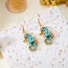 Bohemian Enamel Crab Seahorse Turtle Fish Pendant Drop Earrings for Women Beach Party Dangle Earrings Daily Wear Jewelry Gift - Image 9