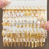 24pairs Set Faux Pearl Decor Twist Design Hoop Earrings For Women For Daily Life Heart - Image 13