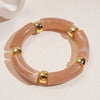 Multi-style Leopard Print Bamboo Tube Acrylic Stretchy Bracelets for Women Men Retro Resin Beaded Bangles Stack Jewelry Gift K1 - Image 11