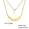Ear of Wheat Tree Leaves Women Necklace Stainless Steel Gold Color Clavicle Chain Choker Boho Jewelry Gift - Image 8