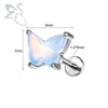ZS 1PC 16G Stainless Steel Lip Ring Internal Thread Labret Piercing Moonstone Ear Stud Moon Butterfly Cartilage Earring Jewelry - Image 15