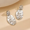 Geometric Irregular Hammer Texture Non Pierced Ear Clips for Women Metal Gold Clip on Earrings Jewelry Gift - Image 4
