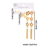 316L Stainless Steel 6 Pieces Imitation Pearls Flower Heart Star Tassels Earrings For Women French Jewelry - Image 9