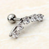 1PC Curved Cz Cartilage Stud Moon Leaf Helix Rook Conch Screw Back Earring Stainless Steel Ear Piercing Jewelry - Image 11