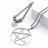 Stainless Steel Pentagram Pentacle Star Necklace for Women Men Punk Hoop Earrings Ring Bracelet Jewelry Set Conjuntos De Joyas - Image 8