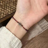 Retro Chinese Style Adjustable Handmade Braid String Bracelet Beaded Charm Bracelet Bangle Couple Bracelet Jewelry - Image 2