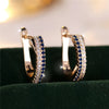 Female Red Zircon Stone Clip Earrings Charm Gold Color Wedding Jewelry For Women - Image 6