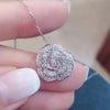 Flower Pendant Necklace for Women Silver Color Cubic Zirconia Necklace Wedding Anniversary Party Aesthetic Jewelry - Image 1