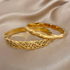 Retro Carved Hollow Pattern Women's Bracelet Smooth-surface Bamboo Joint Cuff Bangle Personality Stainless Steel Jewelry - Image 2