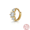 Constellation Zircon Hoop Earring Silver Piercing Unique Design Jewelry Unisex Versatile Earring - Image 9
