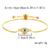 Gold Color Zircon Evil Blue Eye Bracelet Bangle Lucky Jewelry Women Gift Adjustable Handmade - Image 4