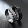 1Pc Stainless Steel Spinning Rotating Rings For Women Men 6MM Rotatable Design Moon And Star Design Ring Finger Jewelry - Image 5