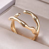 Abstract Hollow Irregular Open Adjustable Stainless Steel Rings Gothic Irregular Geometric Hammered Heart Lover Jewelry Rings - Image 38
