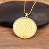 Round Shape Spain/English Pendant Necklace S/L Sizes Choice For Women Men Copper Clavicle Chain Jewelry Accessories - Image 7