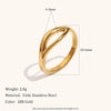 La. Muses Irregular Twisted Wide Faced Stainless Steel Women's Ring Pvd Gold Plated Jewelry Accessories - Image 8