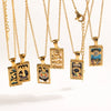Tarot Queen Lover Magician Moon Necklace Stainless Steel Jewelry Gold Plated Decoration - Image 2