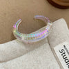 Irregular Geometric Acrylic Cuff Bracelet in Multiple Styles - Image 10