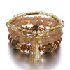 Bohemian Stackable Glass Bead Bracelet Set 4 Pieces - Image 4