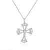 Hecheng, Crystal Shiny Zirconia Cubic Zircon Necklace Pendant Cross Jesus Christ Gold Colour Jewelry Gift for Women - Image 4