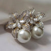 Imitation Pearl Dangle Earring for Women Silver Color Bling Cubic Zirconia Elegant Lady Jewelry - Image 17