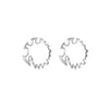 Irregular Twisted Hoop Earrings with Sculptural Metal Profile - Image 6