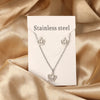 Necklaces Jewelry Sets For Women Girls Stainless Steel Pendant Necklaces And Earrings 2 Pieces Sets Wedding Party Jewelry Gifts - Image 12