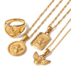 316L Stainless Steel Angel Pendant Necklace Necklace Simple Metal Texture Jewelry for Woman Gif - Image 5