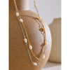 Natural Freshwater Pearl Thin Chain Handmade Necklace Arrivals Stainless Steel Basic Daily Jewelry - Image 5
