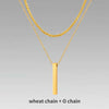 Mens Vertical Bar Necklaces,Stacking Stainless Steel Geometric Pendant with Wheat Rope Cuban Chain,Male Jewelry Gift - Image 10