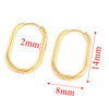 Stainless Steel Oval Hoop Earrings in Gold-Tone Silver-Tone Rose Gold-Tone and Black - Image 13