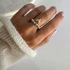 Silver Unique Oval Big Simple Ring For Women Jewelry Finger Adjustable Open Vintage Ring For Party Birthday Gift - Image 7