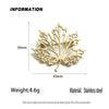 Creative maple leaf texture stainless steel brooch, and men's suit accessories, lapel pins, husband gifts - Image 2
