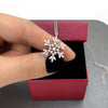 Snowflake Pendant Necklace Lady Silver Color Bright Zirconia Accessories for Winter Party Female Delicate Jewelry - Image 2