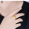 Sand Gold Adjustable Ring Matte Wide Band Openable Fade Resistant Unisex Couple Jewelry Minimalist Gift - Image 3