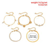 Five-Piece Resin Bead Bracelet Set with Round Charms and Elastic Bands - Image 27