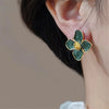 Hibiscus Dropped Glaze Flower Stud Earrings for Women Girl French Vintage Korean Wedding Romantic Jewelry Gifts - Image 5