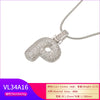 Silver Color Bubble Initial Letters Necklaces 26 Letters Pendants Necklaces for Women Brass CZ Jewelry - Image 48