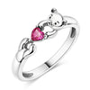 Clover Adjustable Ring Silver Rotating Cherry Blossom Flower Open Rings For Women Wedding Jewelry Gift - Image 23