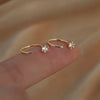 Smooth Star Zircon Hoop Earrings for Women Girls Metal Chunky Sun Rhinestone Ear Buckle Punk Y2K Jewelry - Image 17