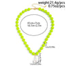 Colorful Acrylic Bead Necklace with Irregular Pearl-Style Pendant - Image 4
