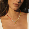 Badu Initial Necklace for Women Colorful Beaded Stone Choker Gold Color Balloons Letter Pendant Necklace Summer Jewelry - Image 2