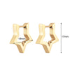 Stainless Steel Hoop Earrings For Women Men Heart Star Oval Rectangle Round Triangle Gold Color Punk Hip Hop Jewelry - Image 5