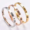 6mm Wide Zircon Openable Bracelet for Women,Stainless Steel Polished Bangle Bracelets,Girl Jewelry Gifts - Image 2