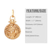 Retro Hollow Without Ball Harmony Ball Chime Bola Necklace Pendant For Pregnancy Copper Gold Plated Wishing Ball - Image 2